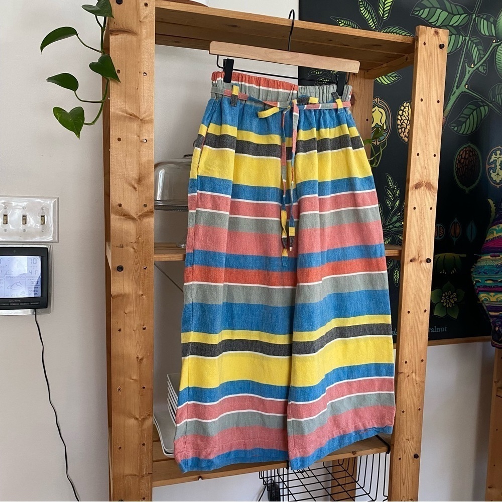 Proud Mary Colorful Stripe Wide Leg Playa Pant Medium - Picture 4 of 16
